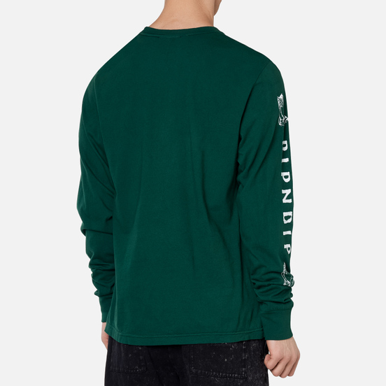 Мужской лонгслив RIPNDIP Lord Nermal Pocket Hunter Green