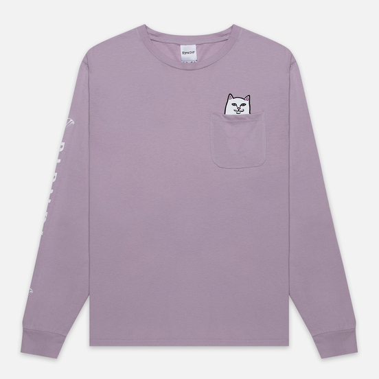 Мужской лонгслив RIPNDIP Lord Nermal Pocket Light Purple
