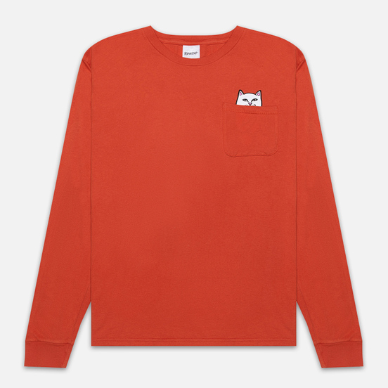 Мужской лонгслив RIPNDIP Lord Nermal Pocket Texas Orange