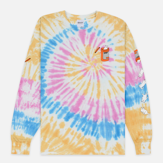 Мужской лонгслив RIPNDIP Nermal Pills Gold Rainbow Wash