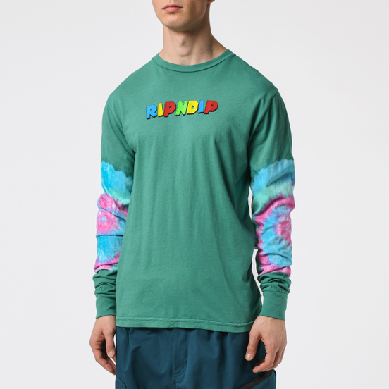Мужской лонгслив RIPNDIP Nermio Aqua Elbow Wash