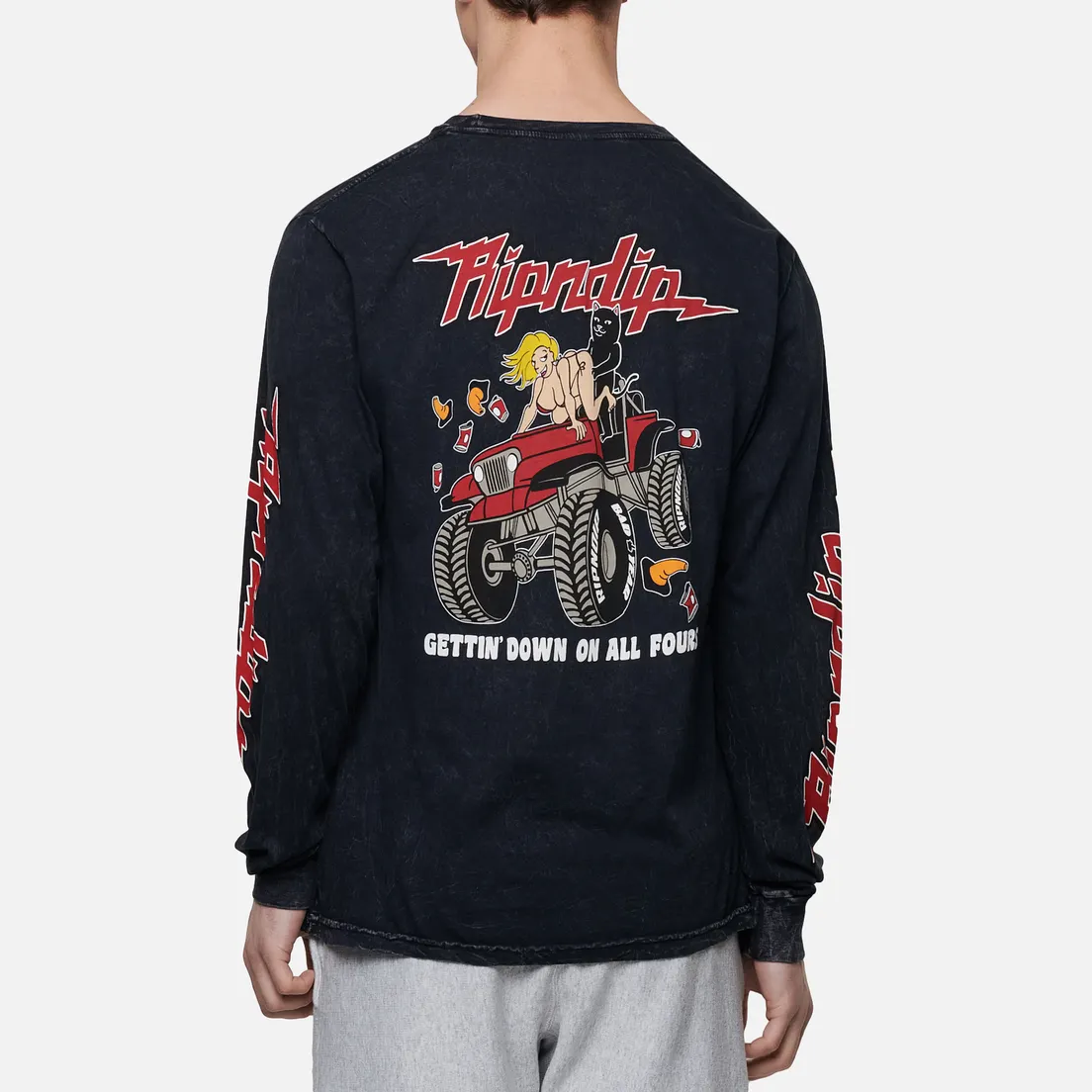 RIPNDIP Мужской лонгслив Rider Mineral Wash