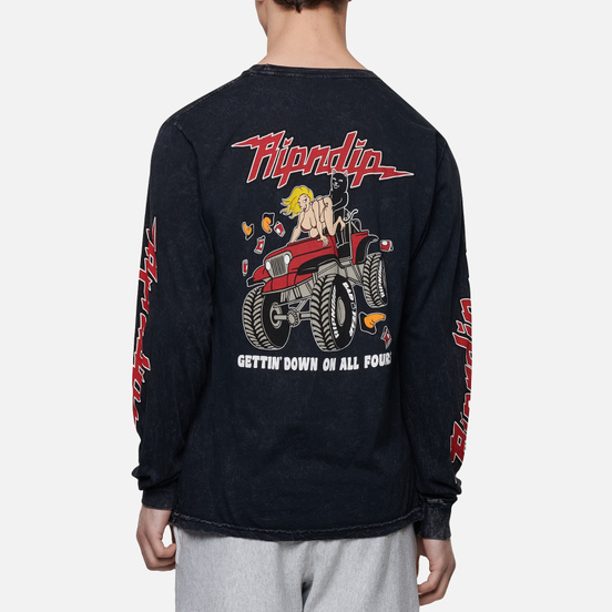 Мужской лонгслив RIPNDIP Rider Mineral Wash Black