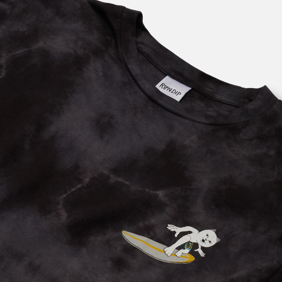 Мужской лонгслив RIPNDIP Surf Up Black Mineral Wash