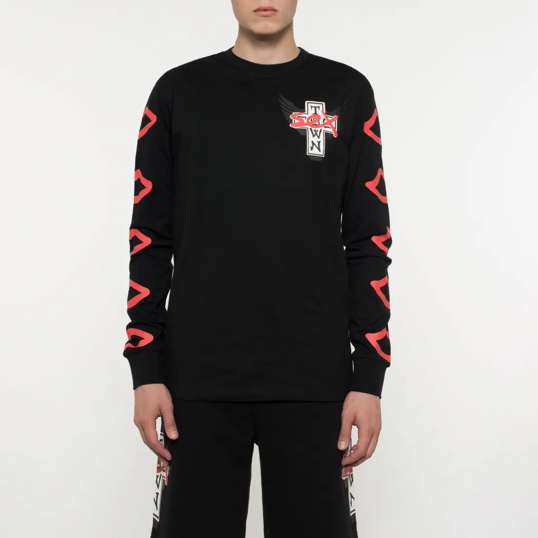 Sex skateboards Мужской лонгслив x Dogtown Front & Arm & Large Back Print