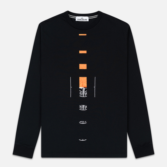 Мужской лонгслив Stone Island 7215 Graphic Nine Black