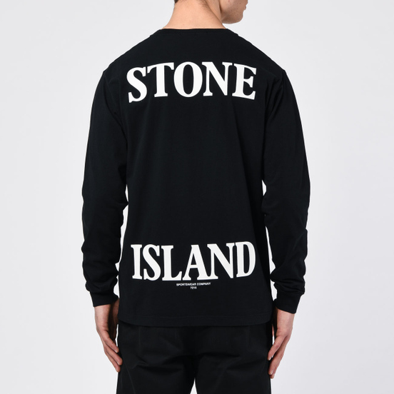 Мужской лонгслив Stone Island 7215 Graphic Nine Black