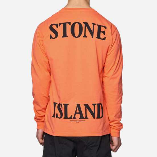Мужской лонгслив Stone Island 7215 Graphic Nine Bright Orange