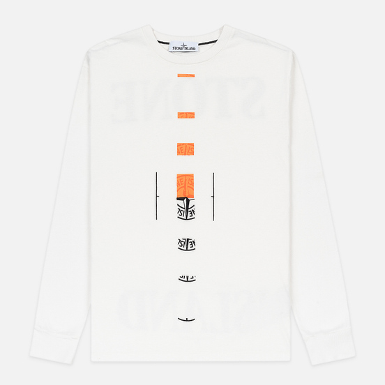 Мужской лонгслив Stone Island 7215 Graphic Nine Ivory