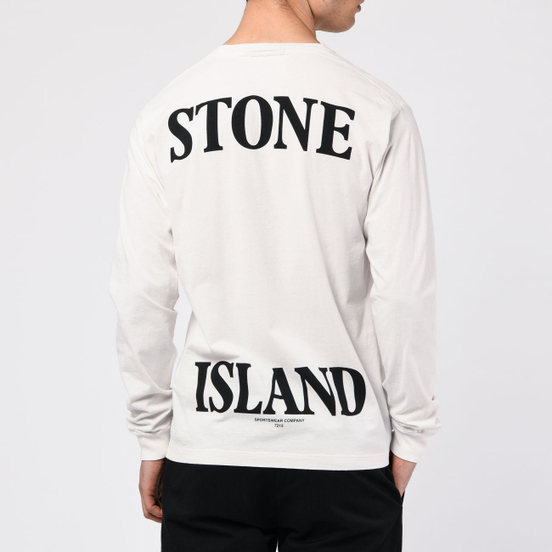Мужской лонгслив Stone Island 7215 Graphic Nine Ivory