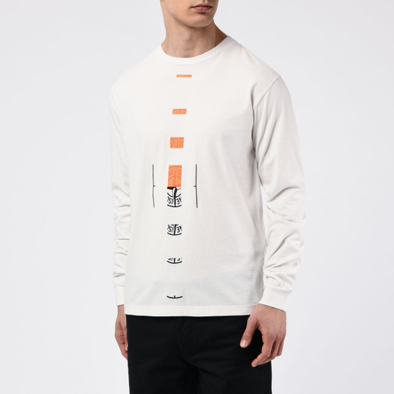 Мужской лонгслив Stone Island 7215 Graphic Nine Ivory