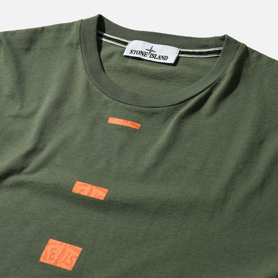 Мужской лонгслив Stone Island 7215 Graphic Nine Olive Green