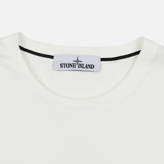 Мужской лонгслив Stone Island Archivio Project Poly Felt Natural White