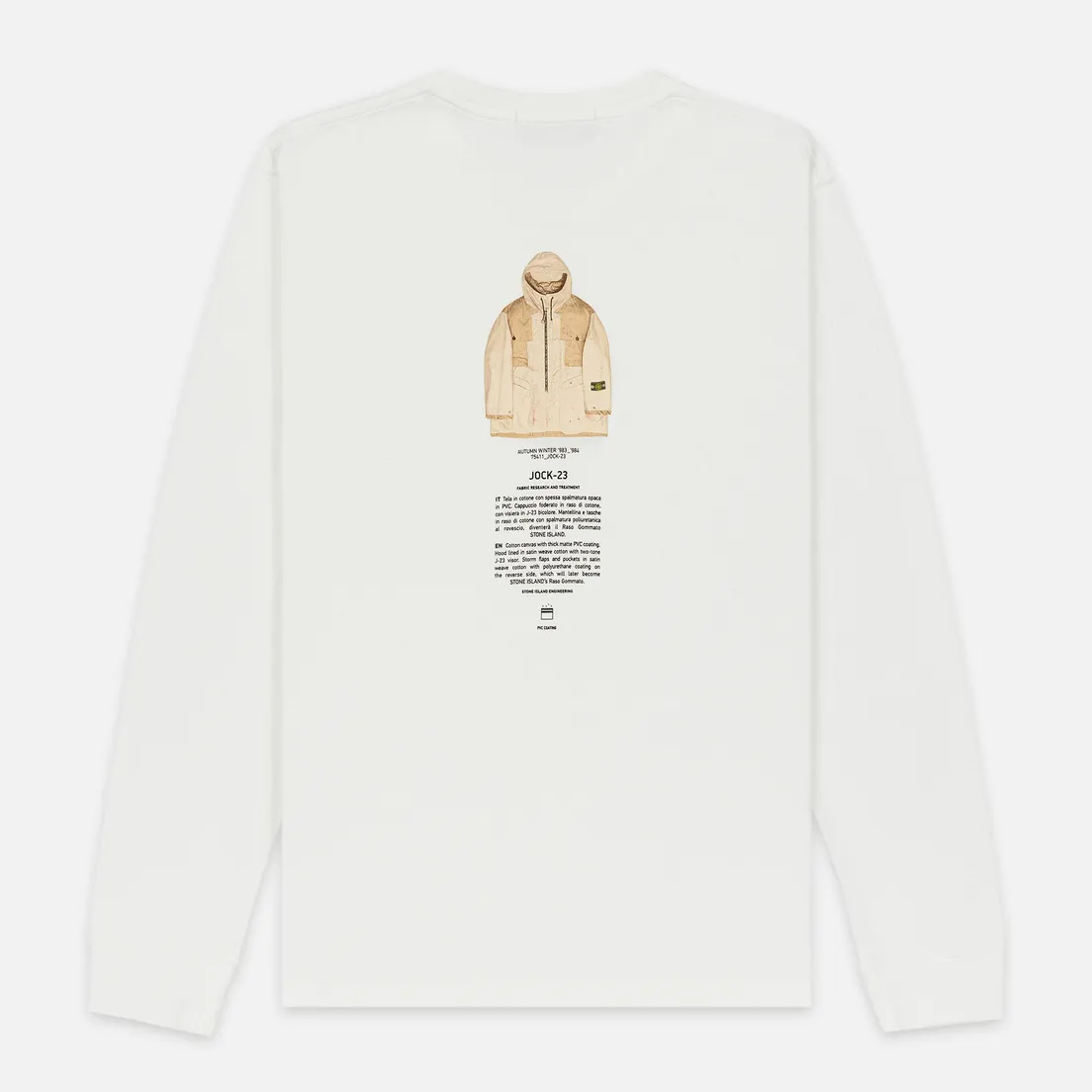 Stone Island Мужской лонгслив Archivio Project Poly Felt