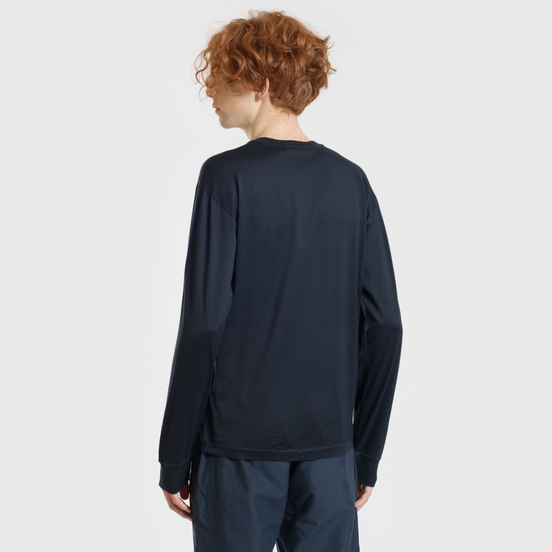 Мужской лонгслив Stone Island Patch Program Crew Neck Navy Blue