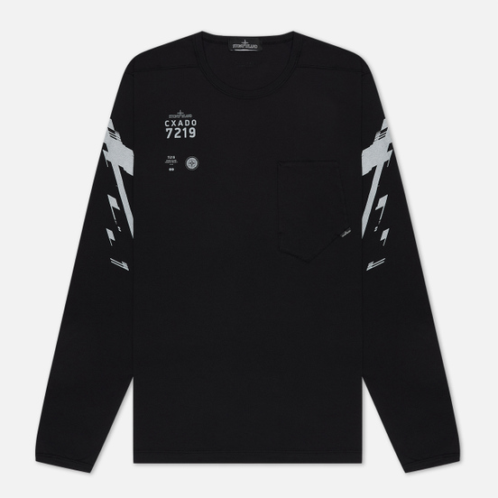 Мужской лонгслив Stone Island Shadow Project 7219 CXADO Chest Pocket Black
