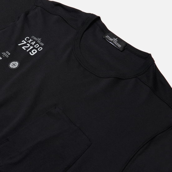 Мужской лонгслив Stone Island Shadow Project 7219 CXADO Chest Pocket Black