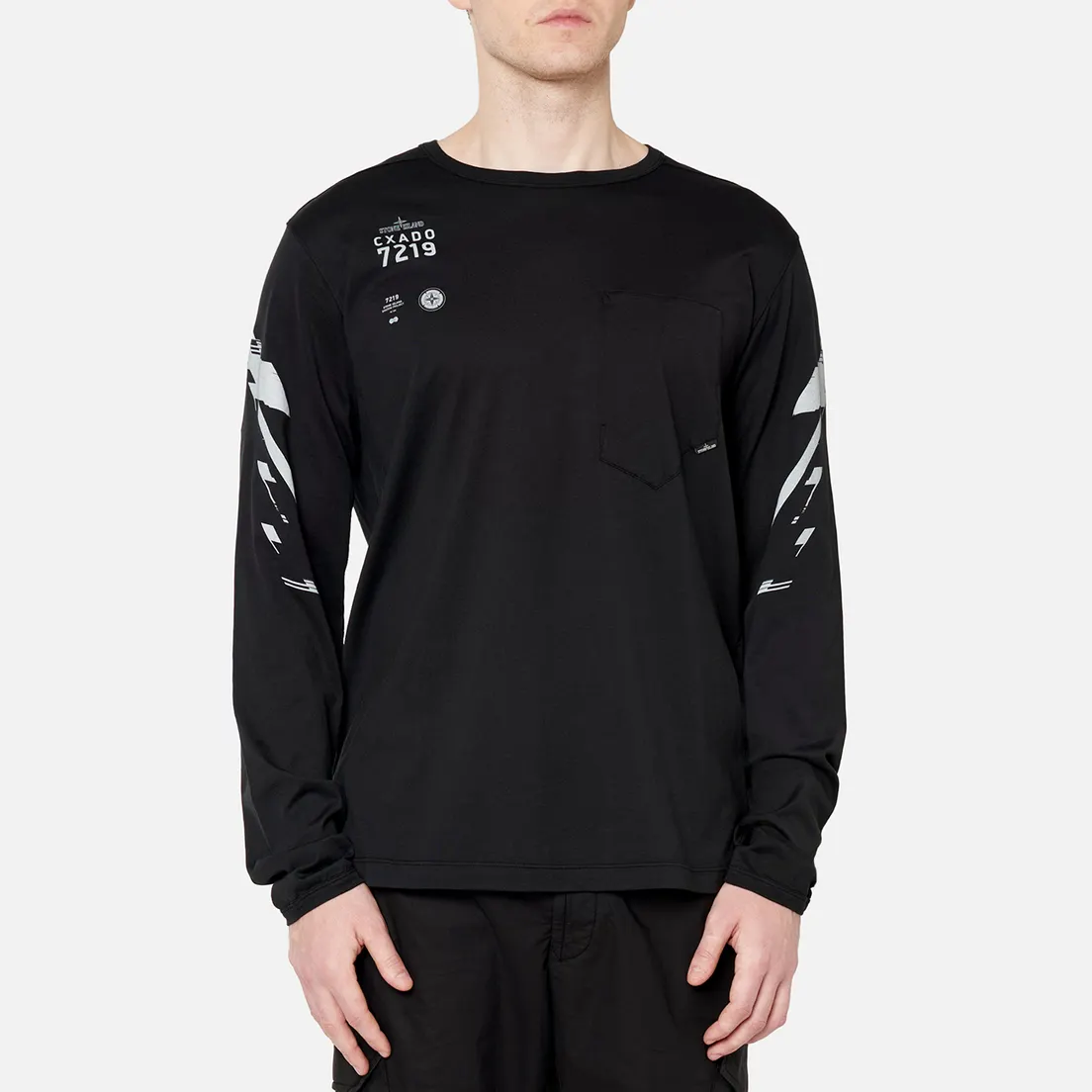Stone Island Shadow Project Мужской лонгслив 7219 CXADO Chest Pocket