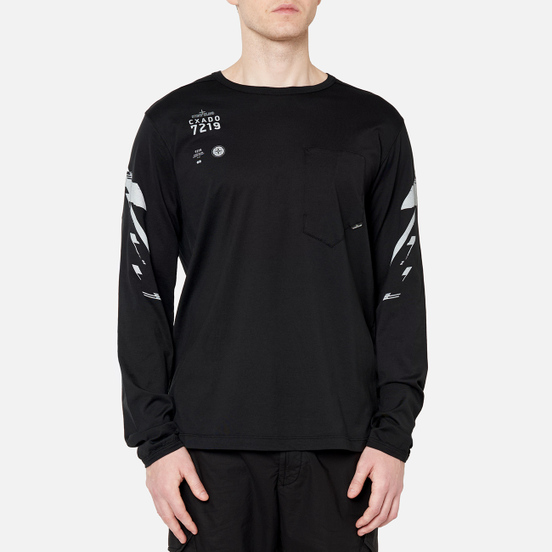 Мужской лонгслив Stone Island Shadow Project 7219 CXADO Chest Pocket Black