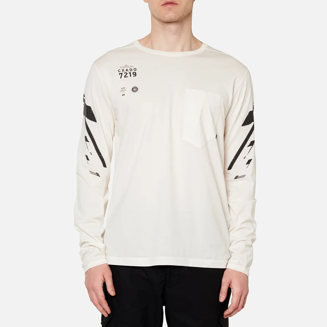 Stone Island Shadow Project Мужской лонгслив 7219 CXADO Chest Pocket