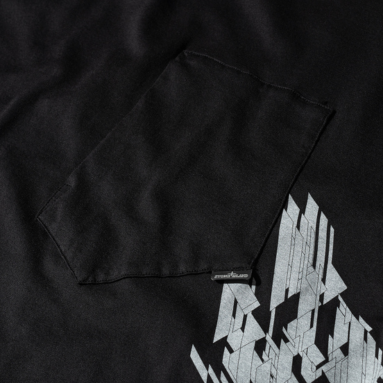 Мужской лонгслив Stone Island Shadow Project 7219 CXADO Print Black