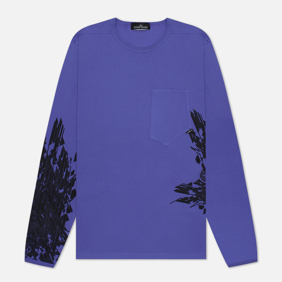 Мужской лонгслив Stone Island Shadow Project 7219 CXADO Print Lavender