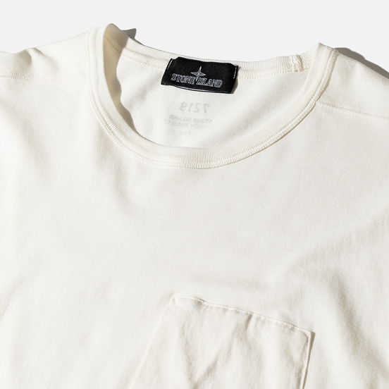 Мужской лонгслив Stone Island Shadow Project 7219 CXADO Print Natural White