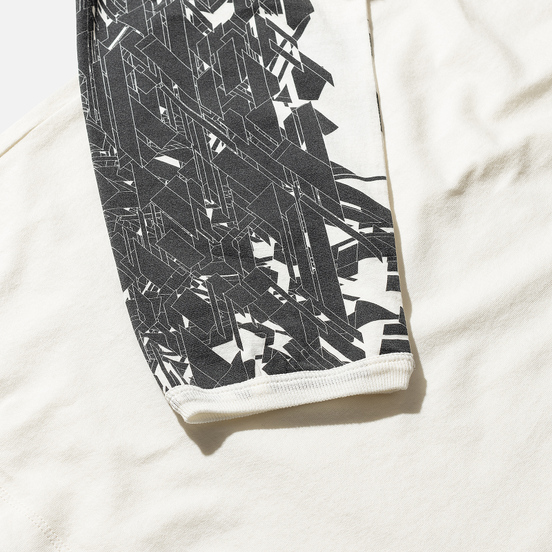 Мужской лонгслив Stone Island Shadow Project 7219 CXADO Print Natural White