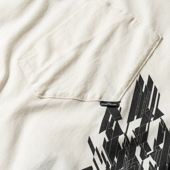 Мужской лонгслив Stone Island Shadow Project 7219 CXADO Print Natural White