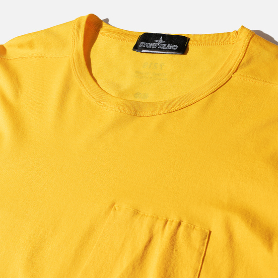 Мужской лонгслив Stone Island Shadow Project 7219 CXADO Print Yellow