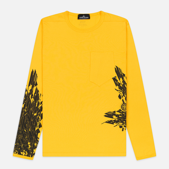 Мужской лонгслив Stone Island Shadow Project 7219 CXADO Print Yellow