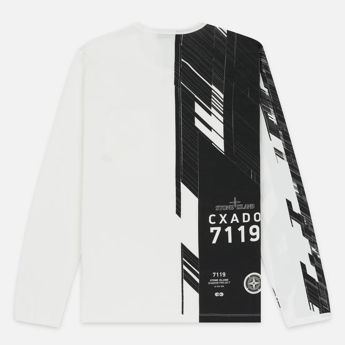 Stone Island Shadow Project Мужской лонгслив Mako Cotton Jersey Garment Dyed Pocket
