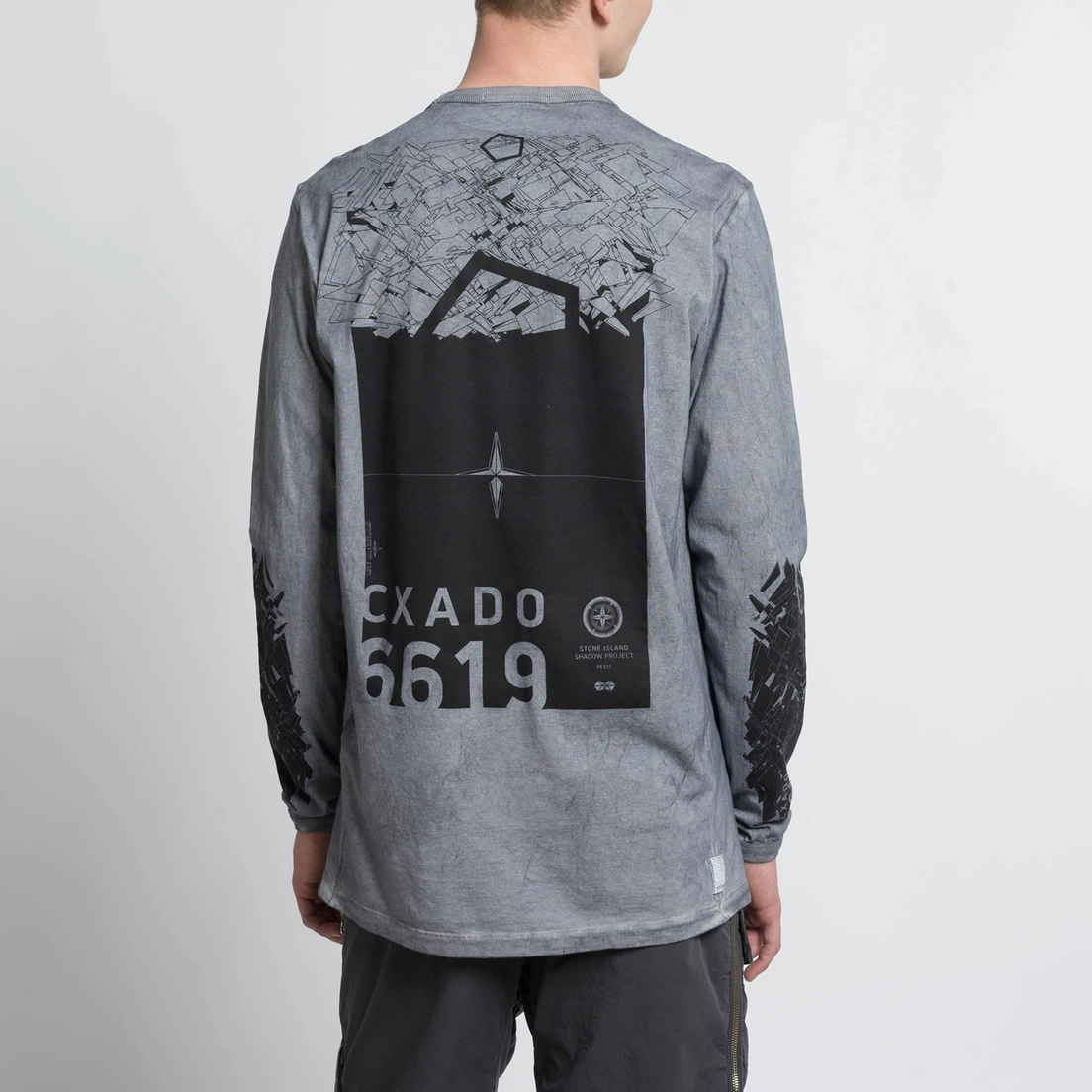 Мужской лонгслив Stone Island Shadow Project Marbled Effect