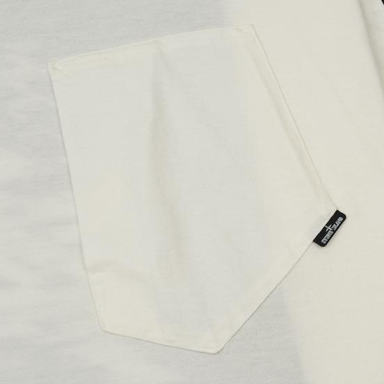 Мужской лонгслив Stone Island Shadow Project Printed Catch Pocket 1 Natural White