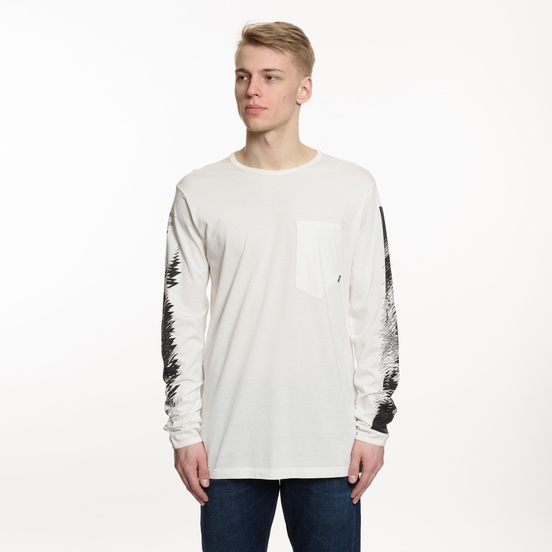 Мужской лонгслив Stone Island Shadow Project Printed Catch Pocket 1 Natural White