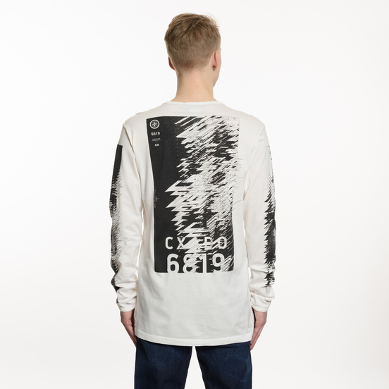 Мужской лонгслив Stone Island Shadow Project Printed Catch Pocket 1 Natural White