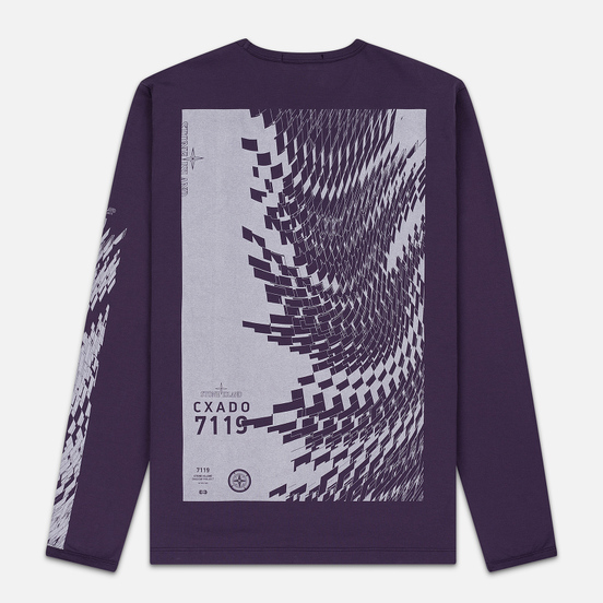 Мужской лонгслив Stone Island Shadow Project Printed CXADO 7119 Indigo