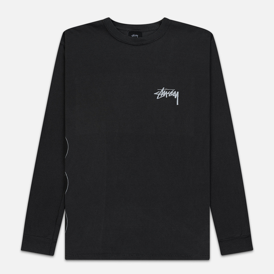 Мужской лонгслив Stussy 8 Ball Stack Pigment Dyed Black