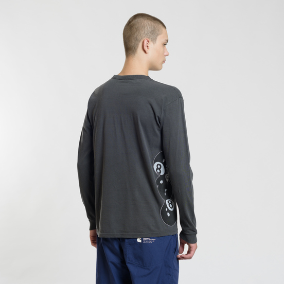 Мужской лонгслив Stussy 8 Ball Stack Pigment Dyed Black