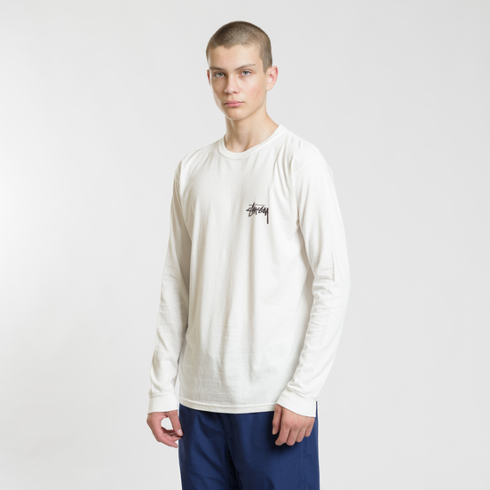 Мужской лонгслив Stussy 8 Ball Stack Pigment Dyed Natural