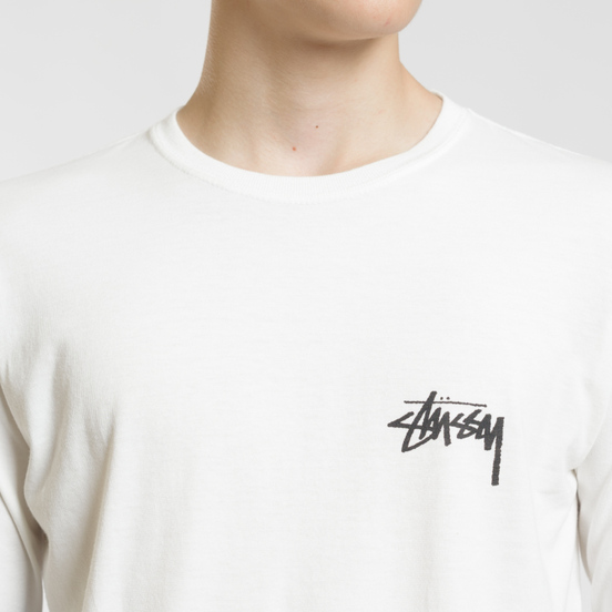 Мужской лонгслив Stussy 8 Ball Stack Pigment Dyed Natural