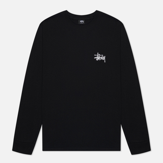 Мужской лонгслив Stussy Basic Stussy LS Black/White