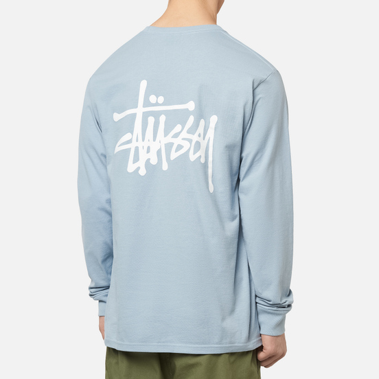 Мужской лонгслив Stussy Basic Stussy LS Slate