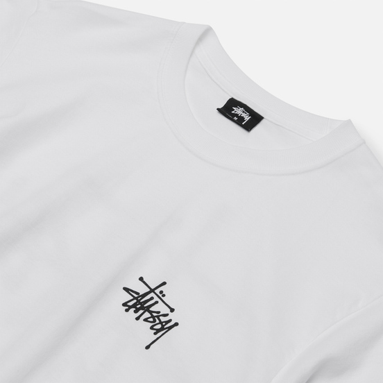 Мужской лонгслив Stussy Basic Stussy LS White/Black