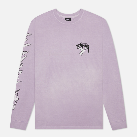 Мужской лонгслив Stussy One Love Pigment Dyed Lavender