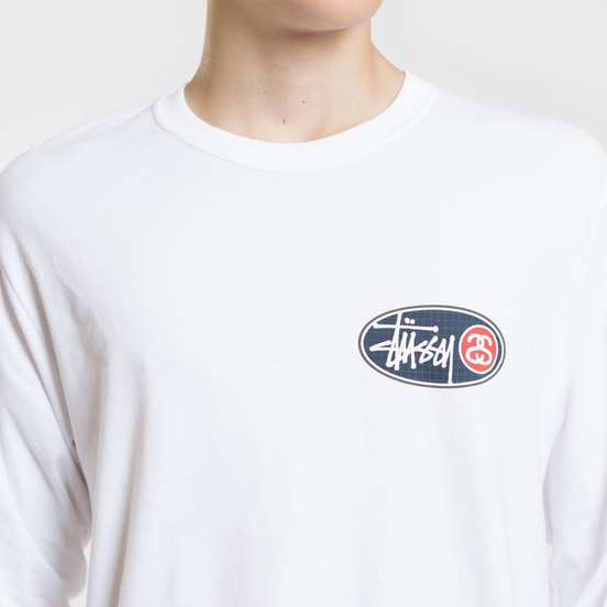 Мужской лонгслив Stussy Oval Grid White