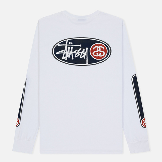 Мужской лонгслив Stussy Oval Grid White