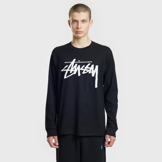 Мужской лонгслив Stussy Stock LS Black