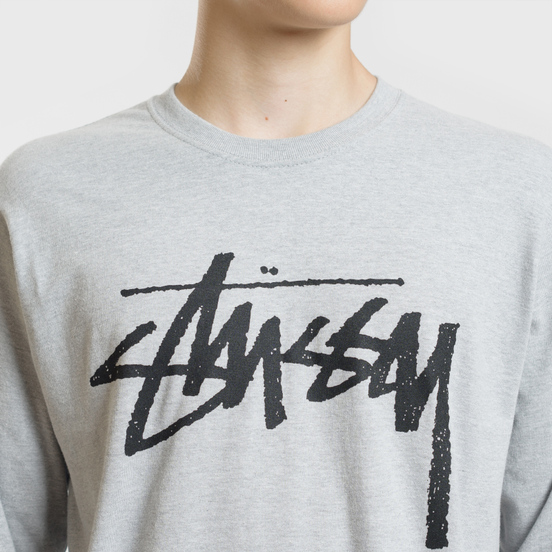 Мужской лонгслив Stussy Stock LS Grey Heather