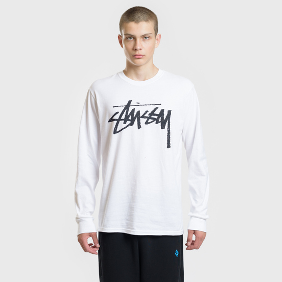 Мужской лонгслив Stussy Stock LS White